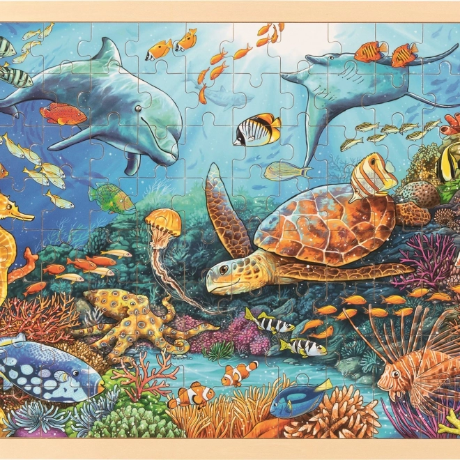 Puzzle en bois Grande Barrière de corail 96 pièces Goki