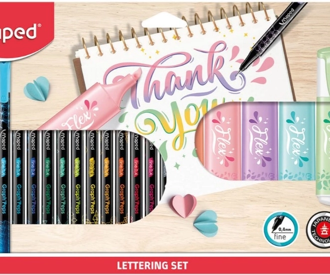 Ensemble de lettrage Maped 22 pièces