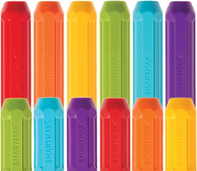 Jeu de construction magnétique SmartMax - bâtons courts et longs, 12 pièces