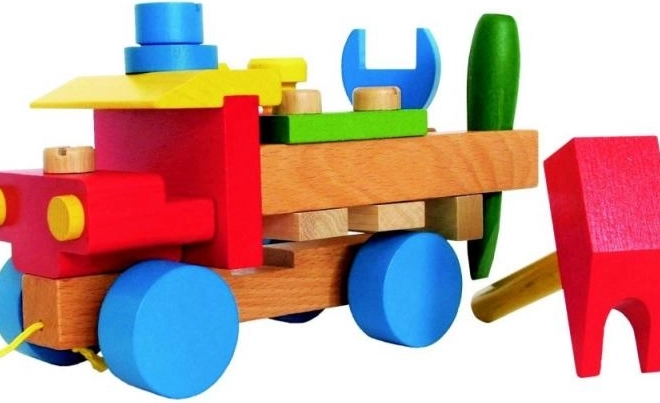 Detoa voiture en bois à assembler pour enfants