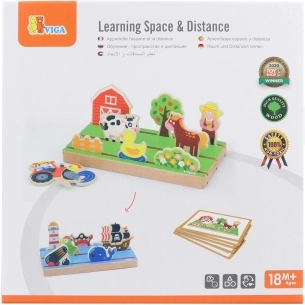 Viga jeu éducatif en bois sur les distances 2 en 1