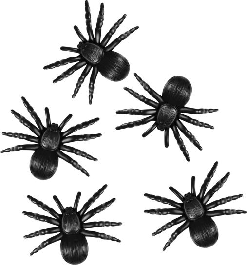 Décoration Araignée Noire 5 Pièces
