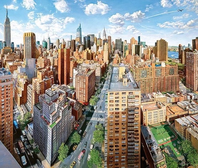 Puzzle Cherry Pazzi Dobrés Časy: New York 1000 pièces