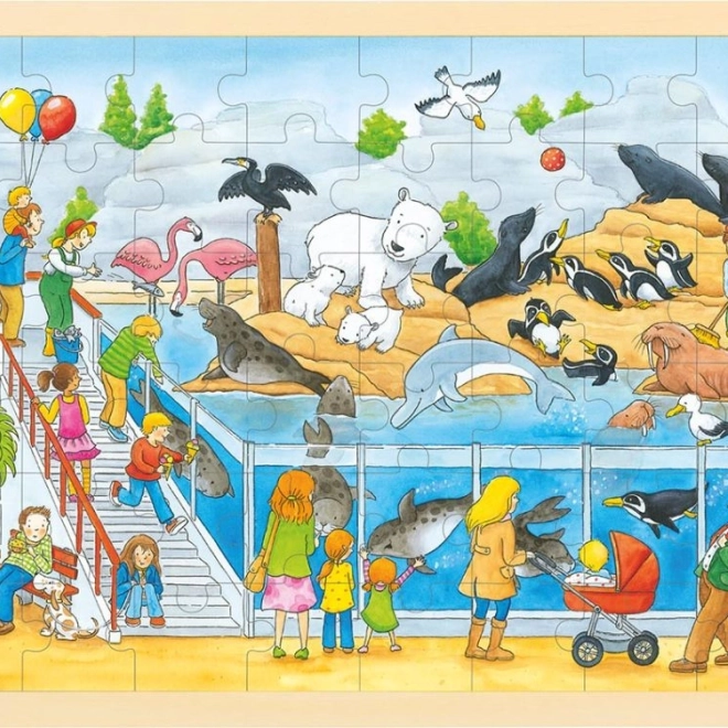 Puzzle en bois Visite au Zoo 48 pièces