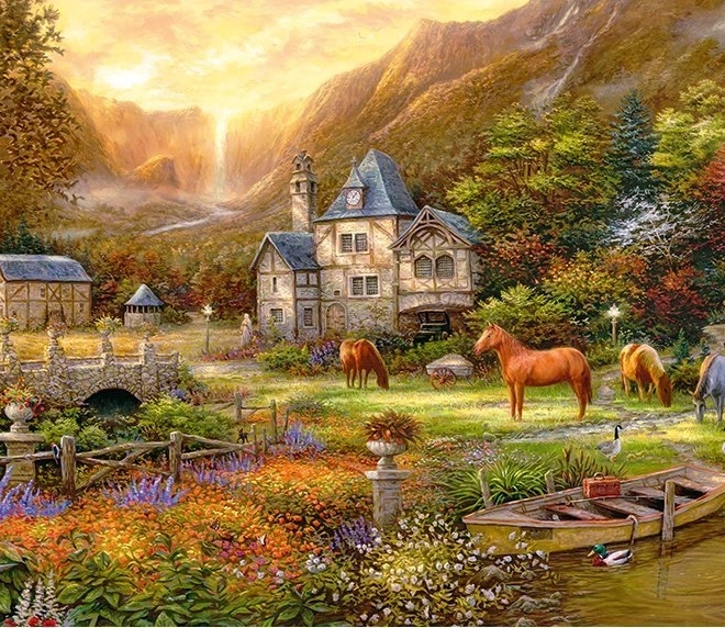 Cherry Pazzi puzzle Vallée dorée 1000 pièces