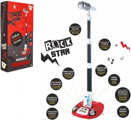 Karaoké Microphone ROCK STAR avec lumières et sons
