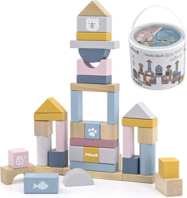 Viga PolarB blocs de construction en bois - 60 pièces