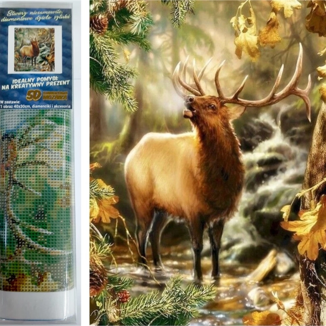 Norimpex Peinture en diamant Appel de la forêt 30x40 cm