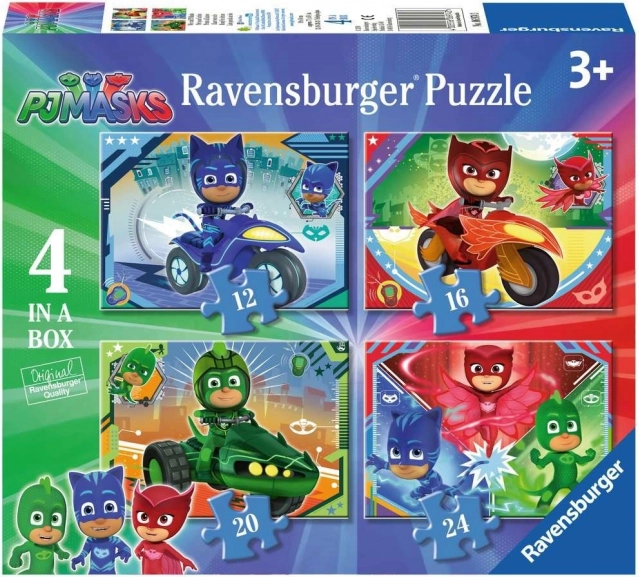 Puzzle Pyjamasques 4-en-1 (12, 16, 20, 24 pièces) Ravensburger
