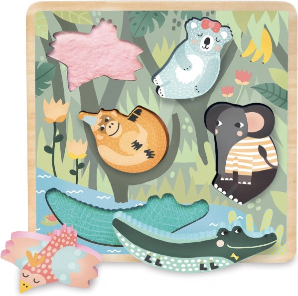 Puzzle sensoriel encastrable Jungle de Vilac