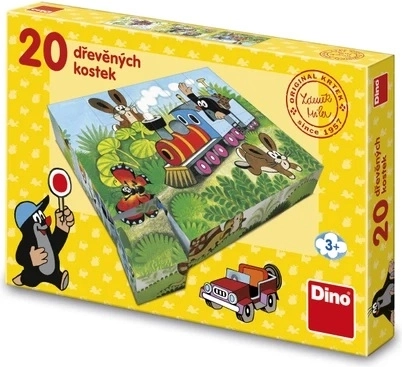 Cubes Krtek et transport - Cubes en bois avec images