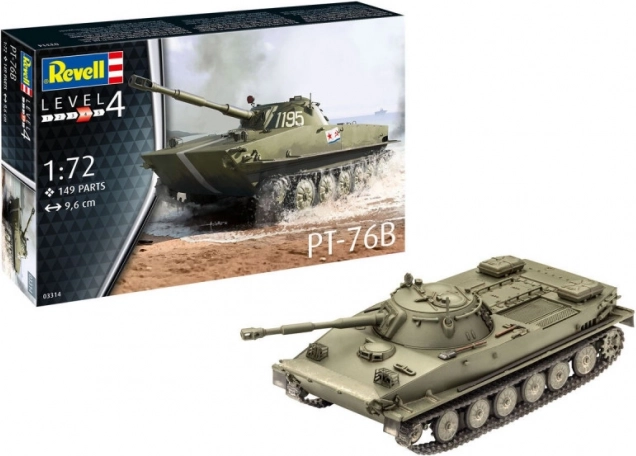 Modèle plastique de char PT-76B
