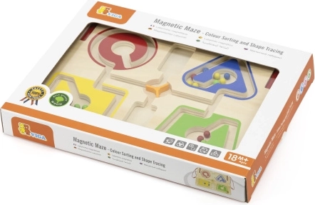 Labyrinthe magnétique en bois pour enfants