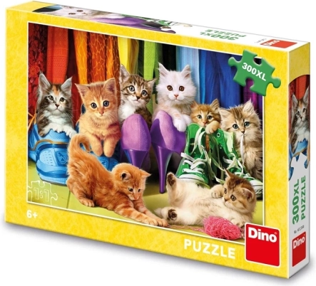 Puzzle Dino chatons colorés 300 pièces XL
