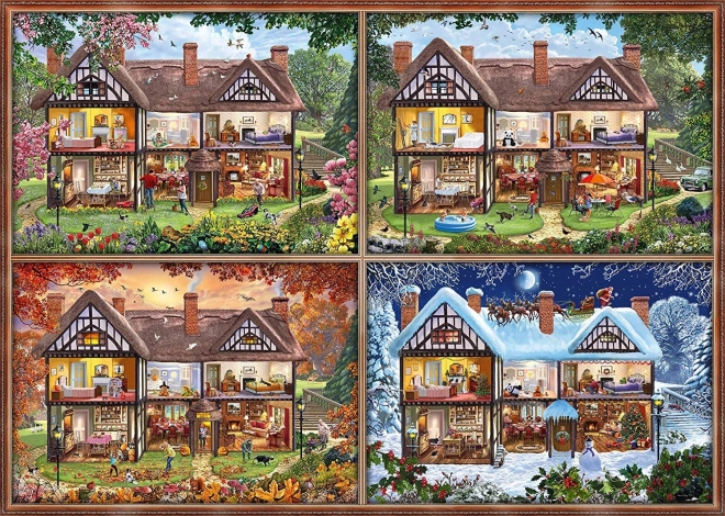 Puzzle SCHMIDT Chaloupka aux quatre saisons 2000 pièces
