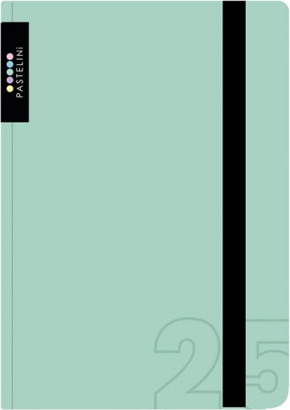 Agenda hebdomadaire A6 2025 Pastelini vert