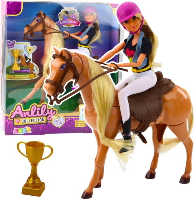 Set poupée Anlily avec cheval et accessoires