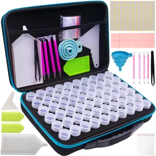 Set d’accessoires pour peinture au diamant dans un étui rigide