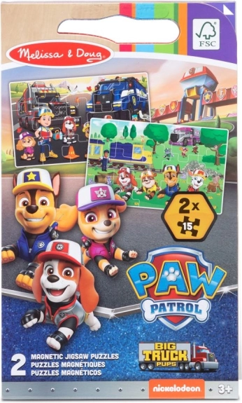 Puzzle magnétique Paw Patrol - camions