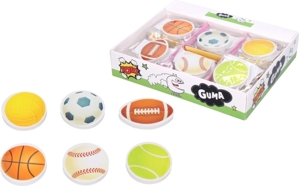 Gomme effaçante à motif sportif