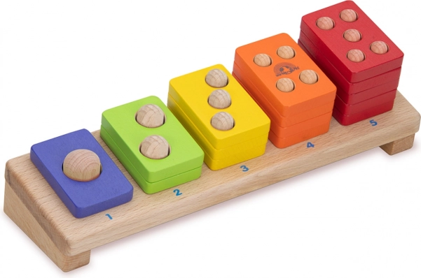 WONDERWORLD puzzle en bois – nombres colorés 1–5