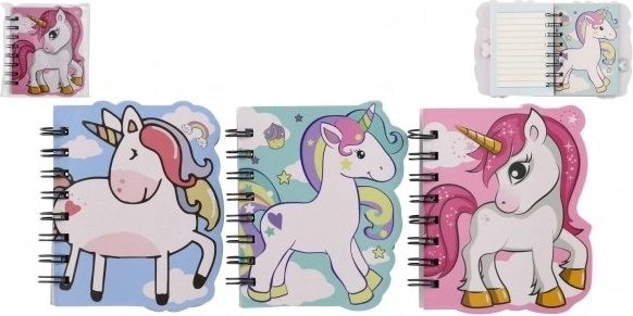 Bloc-notes avec motif de licorne