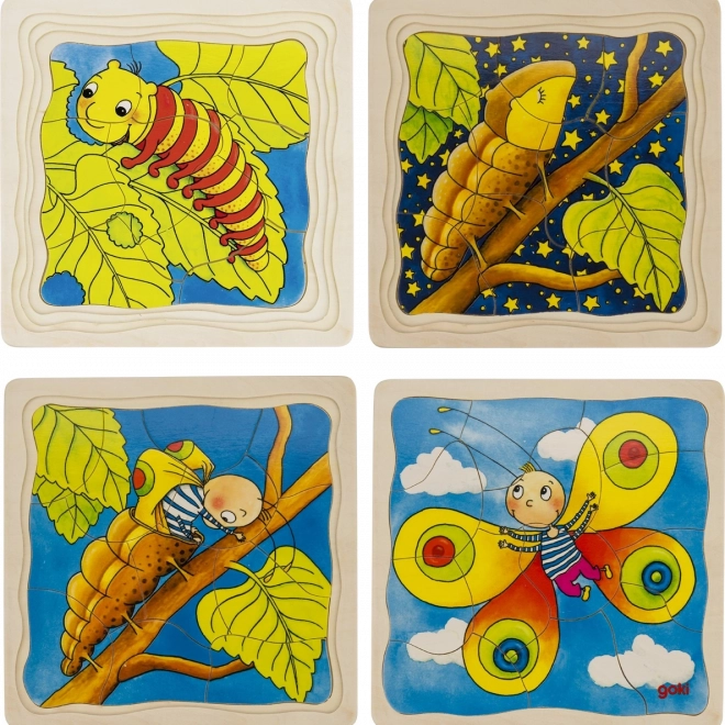 Puzzle en bois évolutif Papillon GOKI