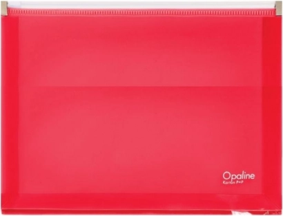 Enveloppe avec zip rose A5 Opaline