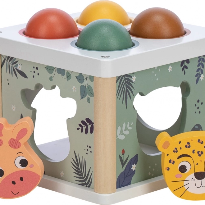 Boîte d’Insertion en Bois Animaux et Balles