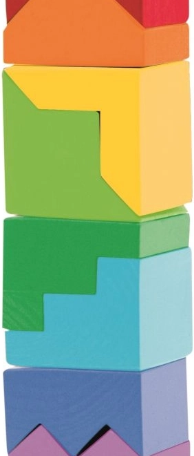 Tour colorée en bois à empiler