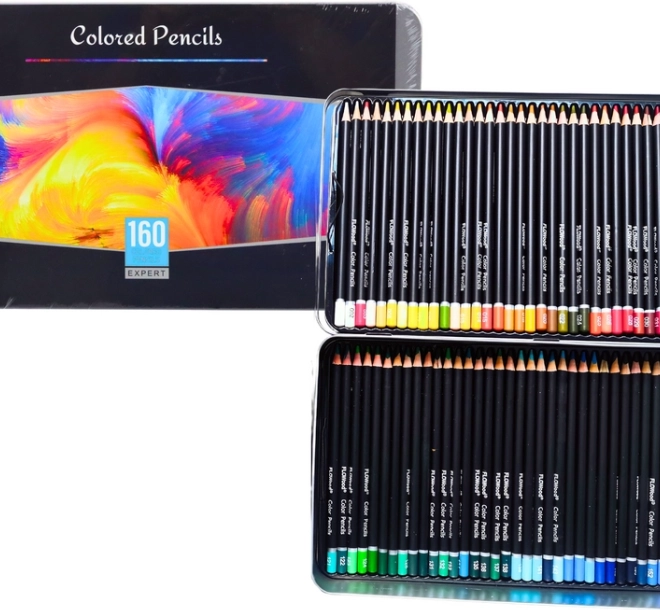 grande boîte de crayons de couleur artistiques 160 couleurs