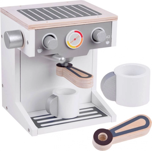 Cafetière en bois pour enfants avec accessoires