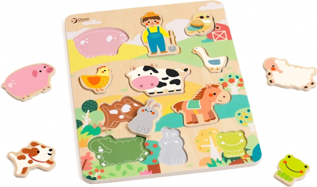 Puzzle encastrable en bois Ferme CLASSIC WORLD