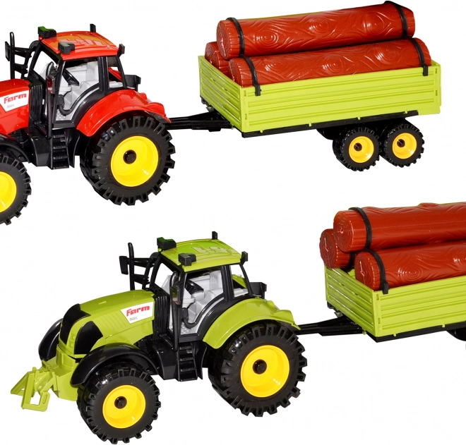 Tracteur avec remorque et chargement 45 cm