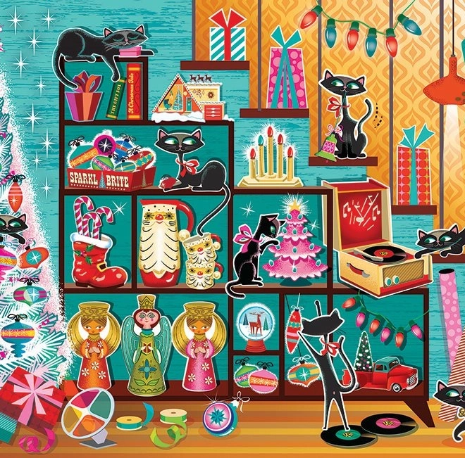 Puzzle Chats de Noël 1000 pièces
