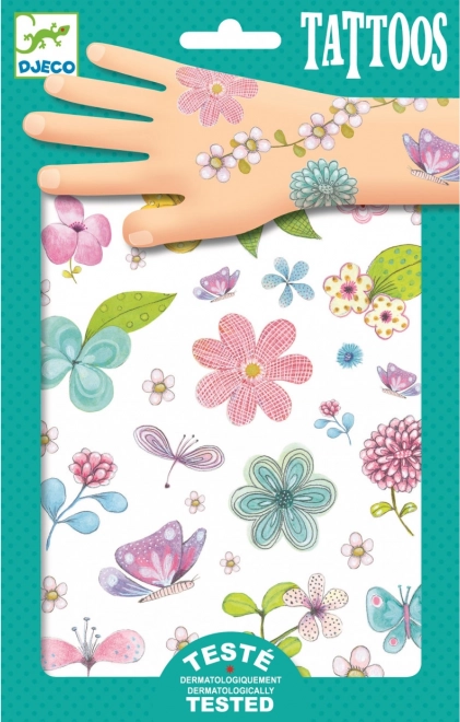 Djeco tatouages temporaires fleurs (2 feuilles)