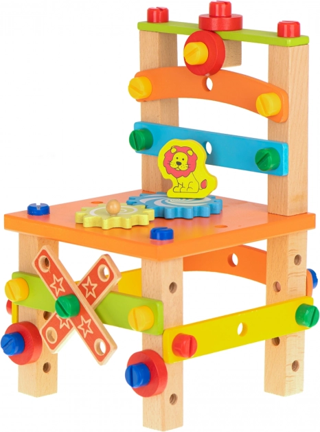 Kit de construction en bois chaise pour enfants 49 pièces