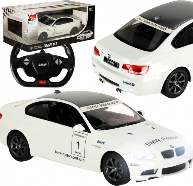 Voiture de course télécommandée BMW M3 1:14 blanc