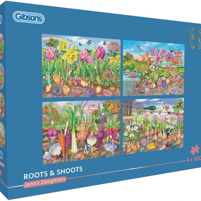 Puzzle GIBSONS Racines et pousses 4x500 pièces