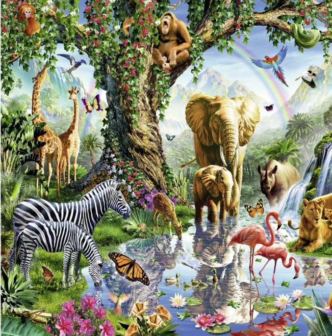 Peinture diamantée vie dans la jungle 30x40 cm