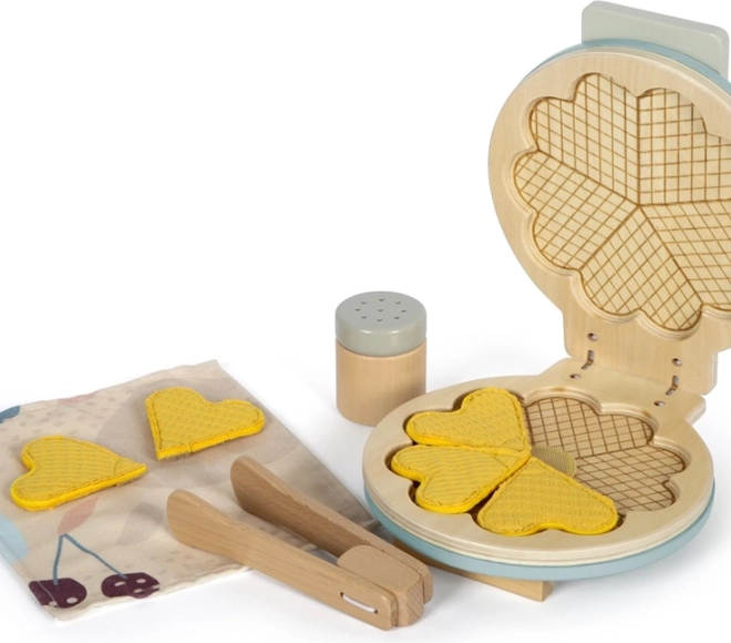 set de gaufrier en bois avec accessoires Tasty