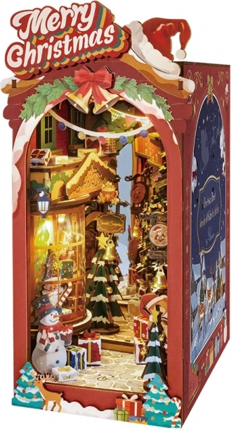 Cale-livres allée de Noël fabriquée à la main