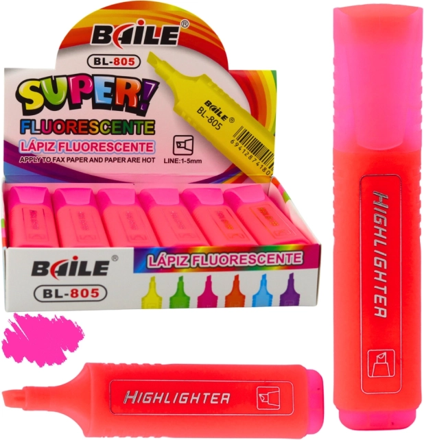Surligneur néon intense rose