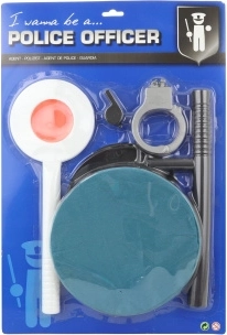 Kit de policier pour enfants avec casquette et accessoires