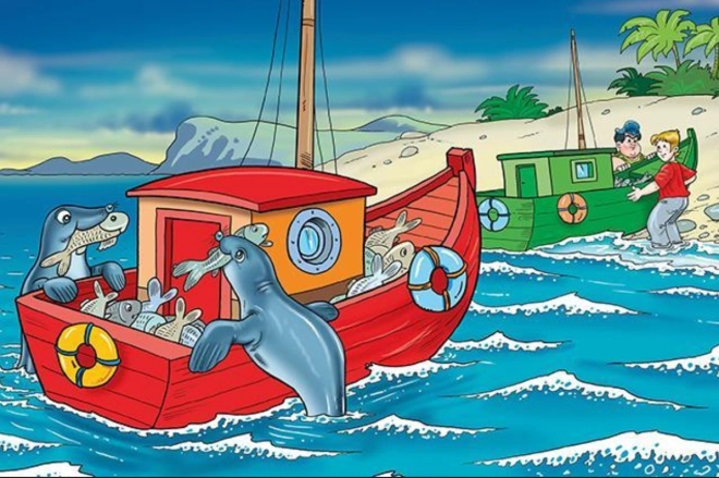 Puzzle en bois phoques heureux