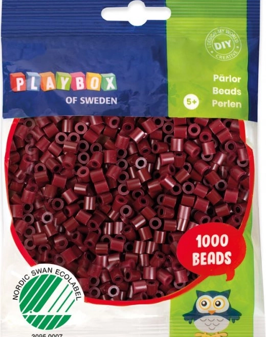 Perles à repasser Playbox rouge foncé 1000 pcs