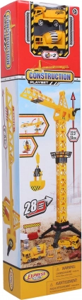 Grue avec 2 véhicules de chantier 57 cm