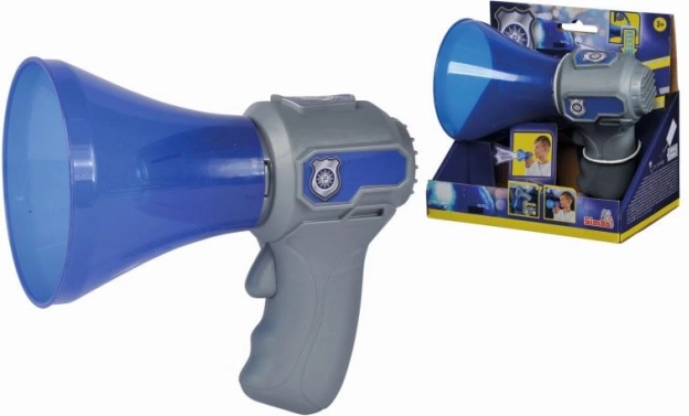 Mégaphone de police pour enfants avec sirène et changeur de voix 16 cm