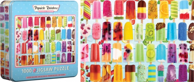 EUROGRAPHICS Puzzle Arc-en-ciel glacé 1000 pièces dans une boîte en métal
