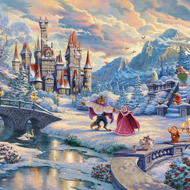Puzzle La Belle et la Bête : magie d’hiver 1000 pièces SCHMIDT